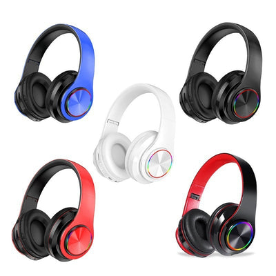 Bluetooth Headphone Head-mounted Wireless Bass E-sports Games Music Headset